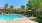 a pool in a backyard