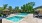 a swimming pool in a backyard
